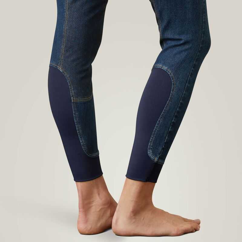 Ariat Halo Denim Full Seat Breech Blue | 617XKTGWJ