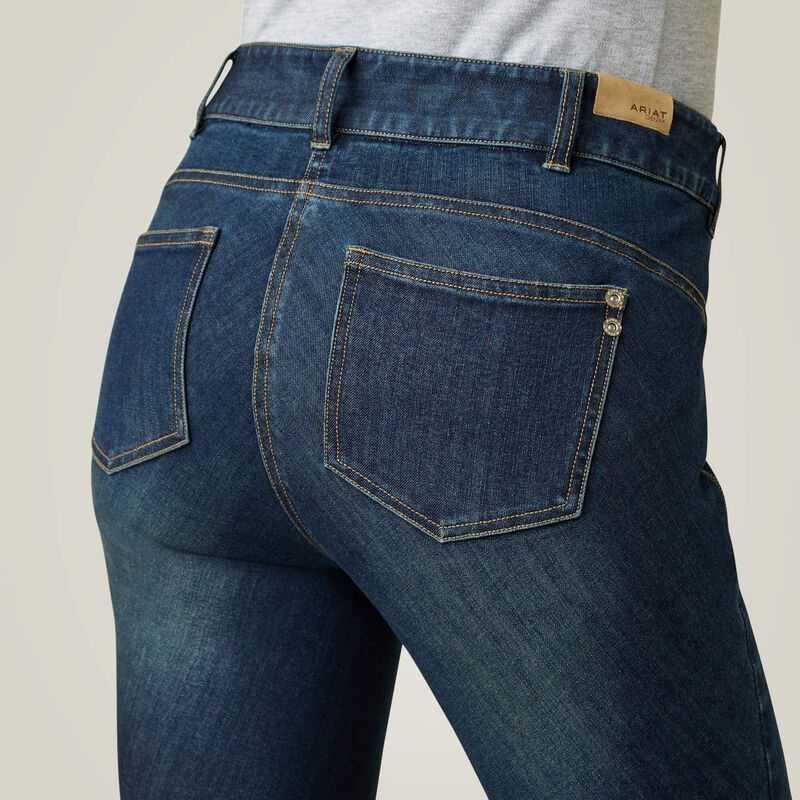 Ariat Halo Denim Knee Patch Breech Blue | 481ZEVBHP