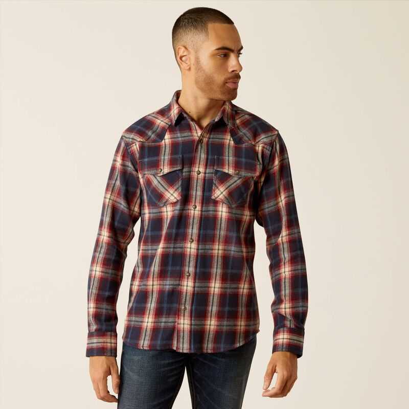 Ariat Hardy Retro Fit Shirt Blue | 871NJDSIU