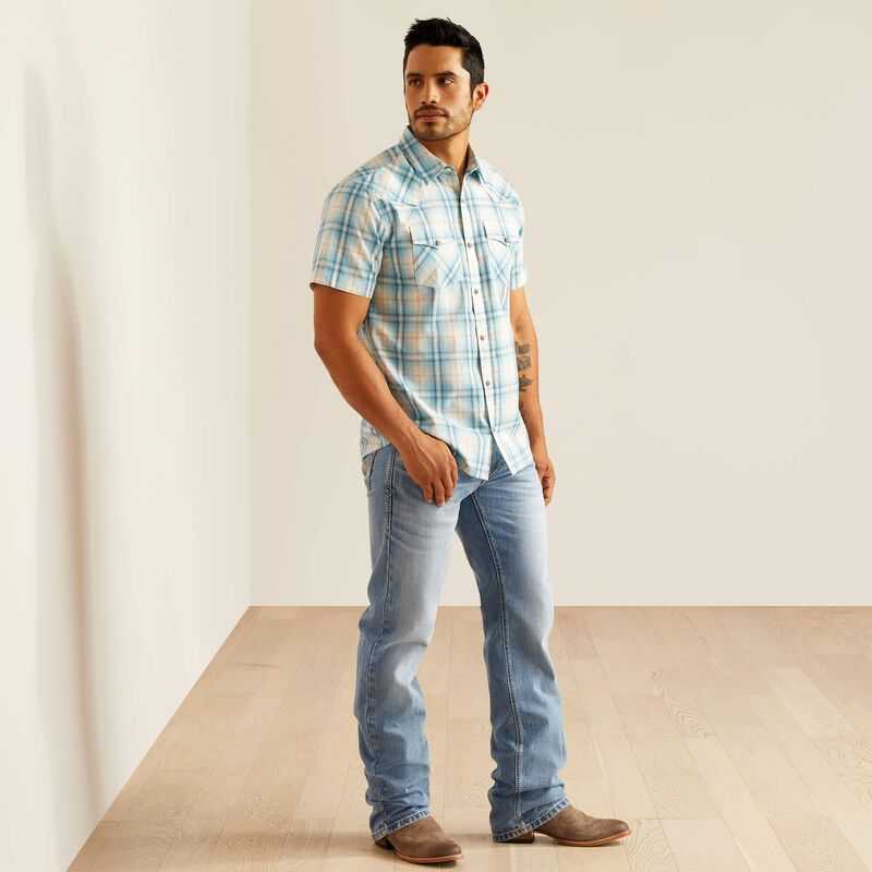 Ariat Harold Retro Fit Shirt Egret | 431IZNAXY