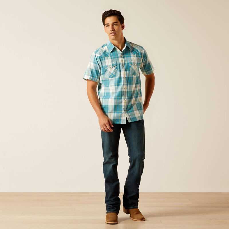 Ariat Harry Retro Fit Shirt Gasoline | 650ESJYQC