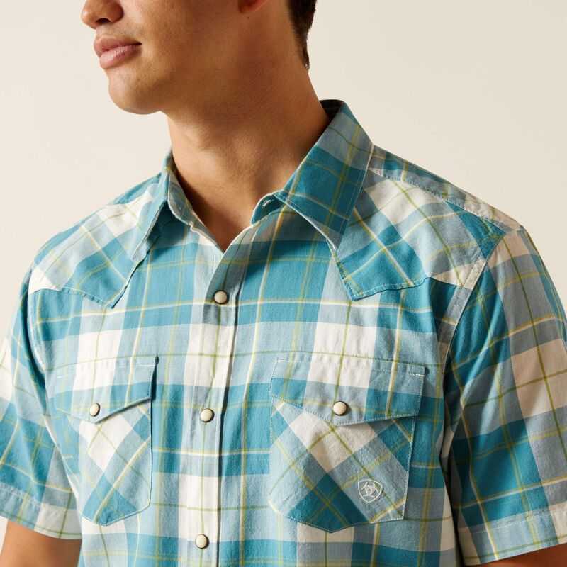 Ariat Harry Retro Fit Shirt Gasoline | 650ESJYQC