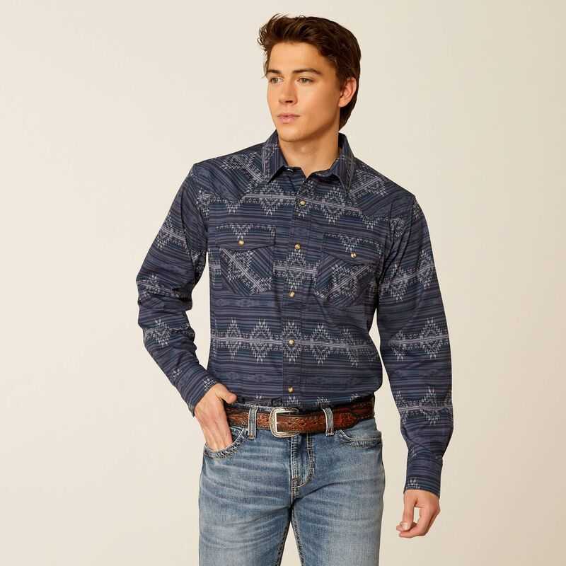 Ariat Haze Retro Fit Shirt Indigo | 208ILPHEX