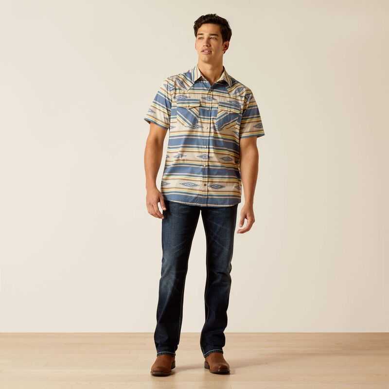 Ariat Hebastian Retro Fit Shirt Sandshell | 921ZMUAGW