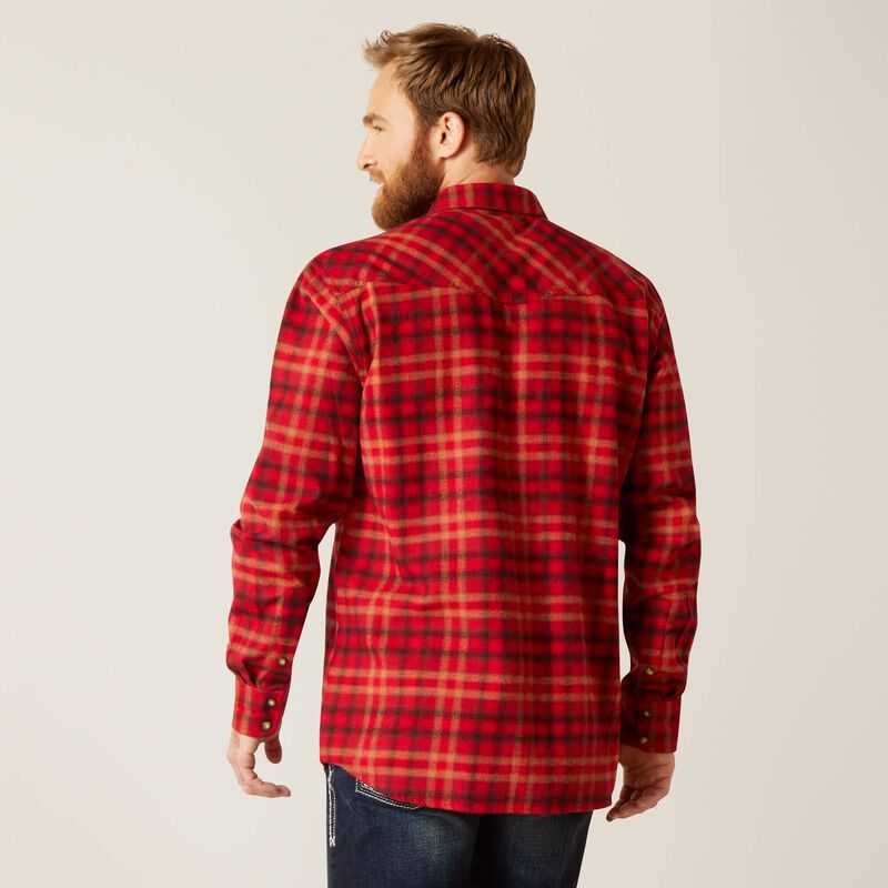 Ariat Heber Retro Fit Shirt Red | 024IGOFXK