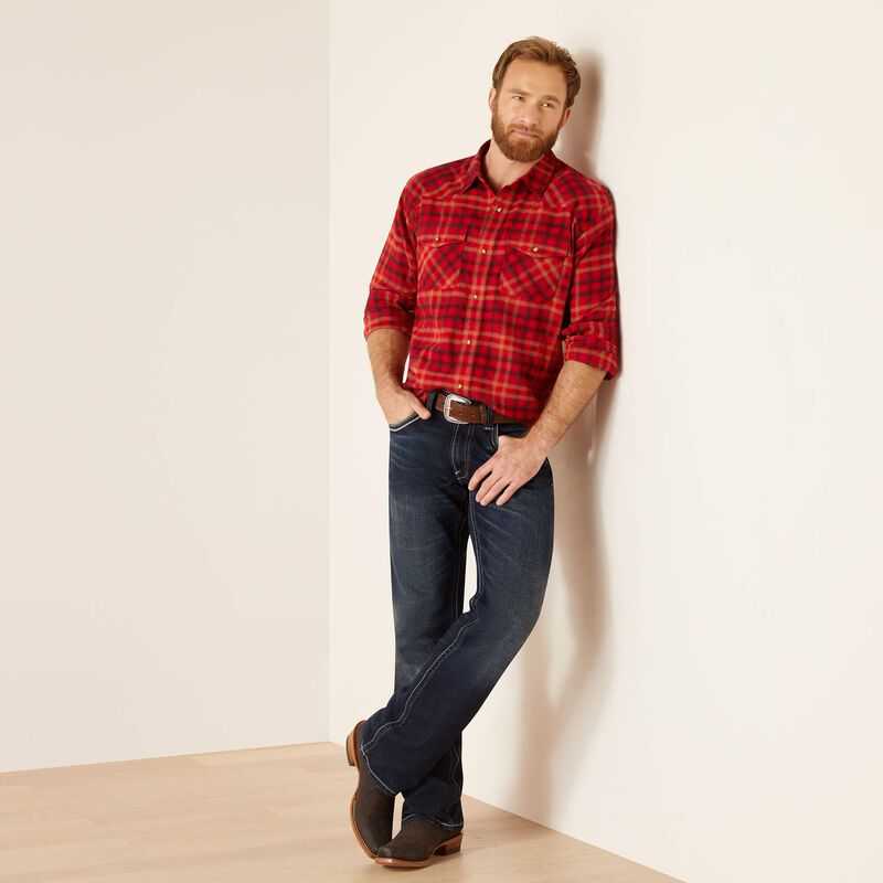 Ariat Heber Retro Fit Shirt Red | 024IGOFXK