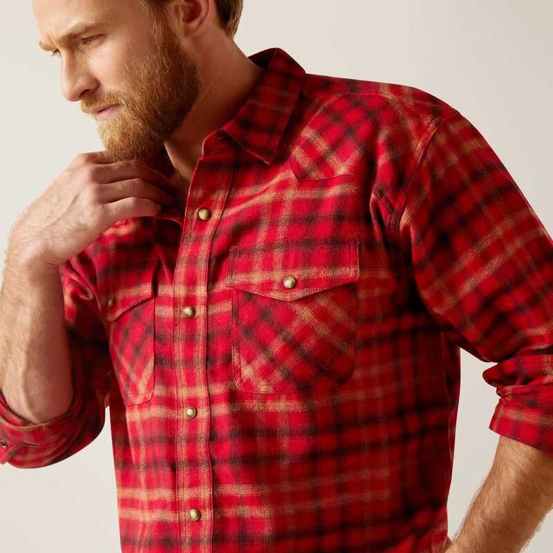 Ariat Heber Retro Fit Shirt Red | 024IGOFXK