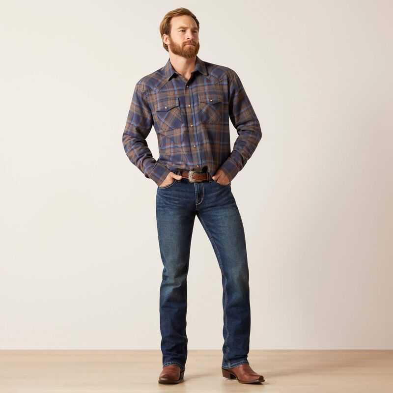 Ariat Hendrix Retro Fit Shirt Indigo | 913UGQMFL