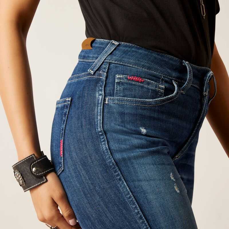 Ariat High Rise Caroly Flare Crop Jean Athena | 963CQHONT