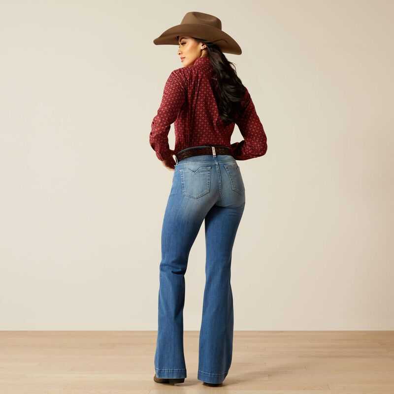 Ariat High Rise Clair Slim Trouser Jeans Anaheim | 632BFNHYJ