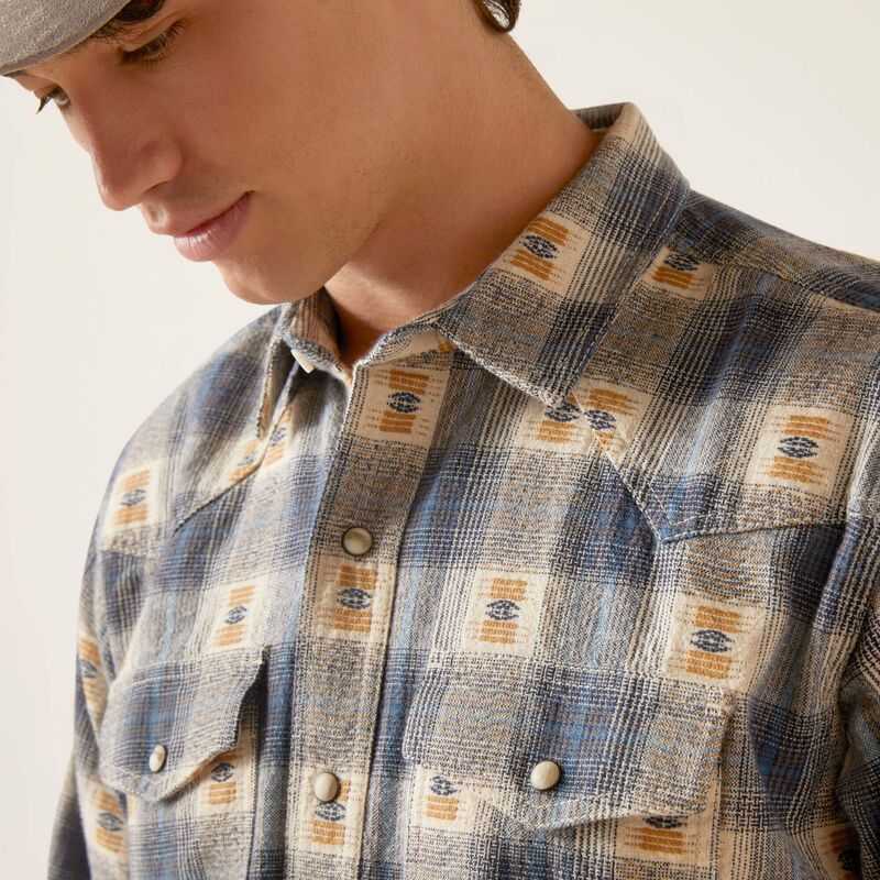 Ariat Hiro Retro Fit Shirt Grey | 614DSFMCY