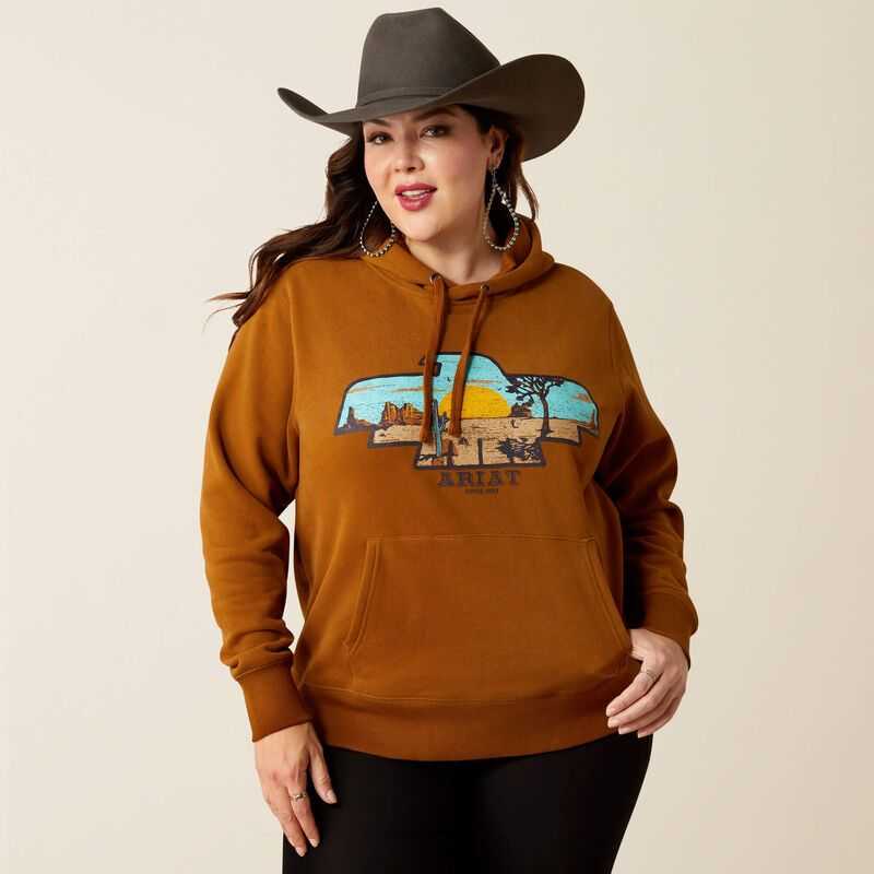 Ariat Horizon Hoodie Brown | 095YBWVGE