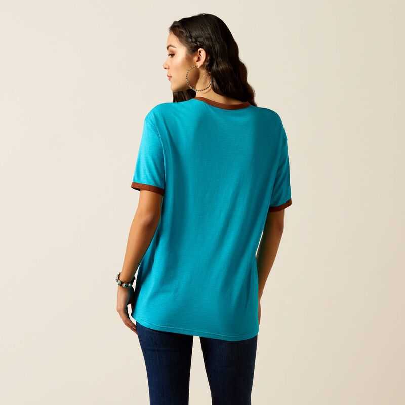 Ariat Howdy T-Shirt Turquoise | 936HUJWGI