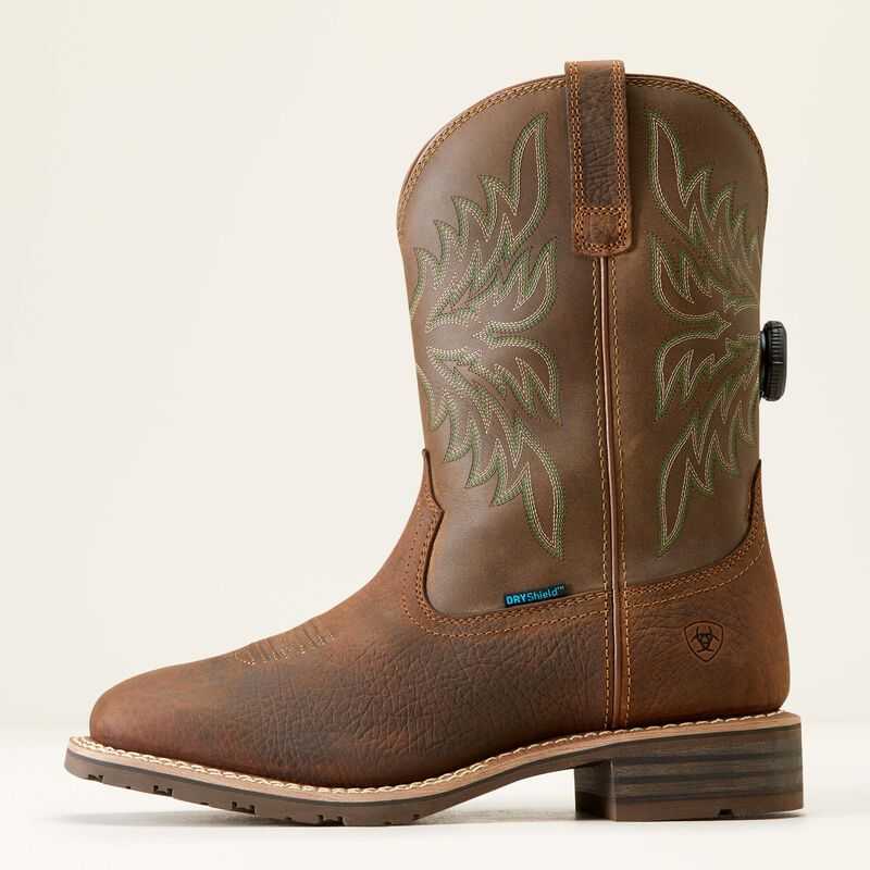 Ariat Hybrid Rancher BOA Waterproof Cowboy Boot Brown | 139QEPHGD