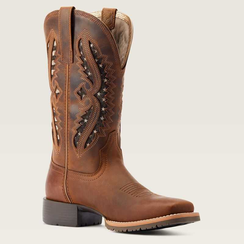 Ariat Hybrid Rancher VentTek 360 Western Boot Brown | 589PLQJZX