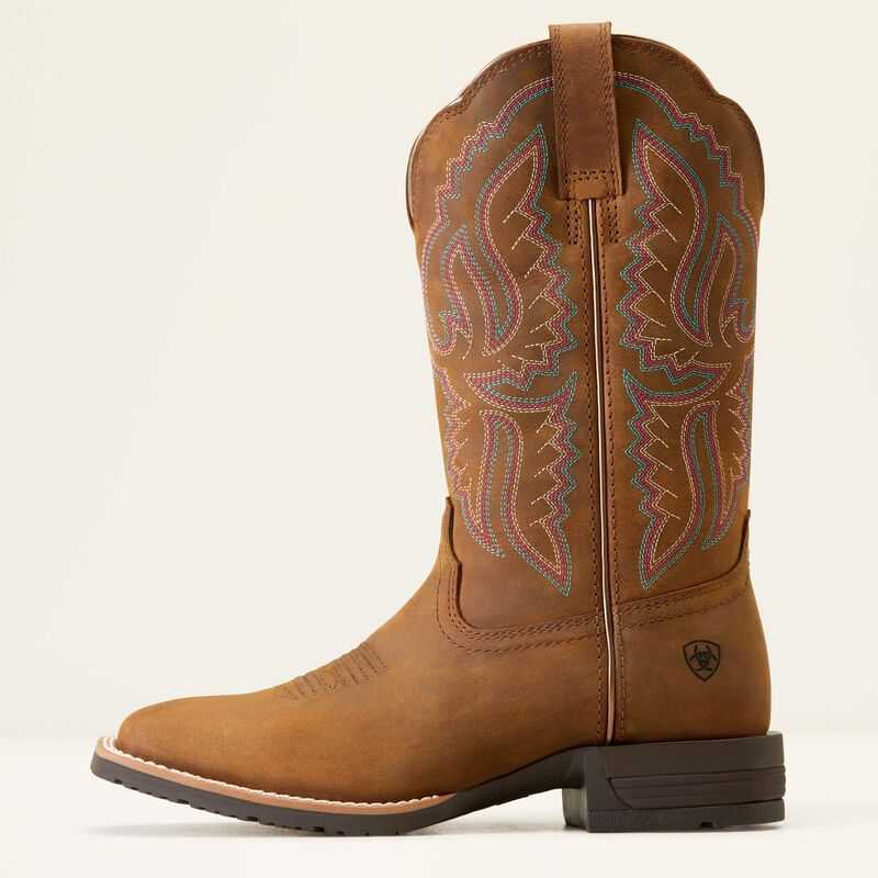 Ariat Hybrid Ranchwork Western Boot Brown | 708DSGCQJ