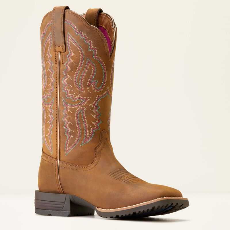 Ariat Hybrid Ranchwork Western Boot Brown | 708DSGCQJ