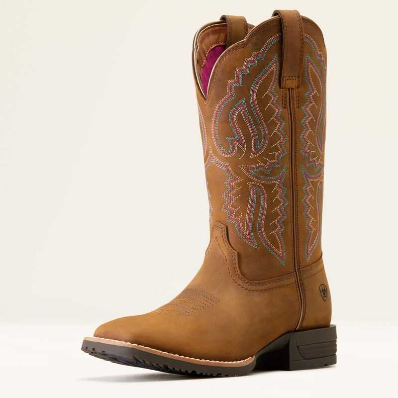 Ariat Hybrid Ranchwork Western Boot Brown | 708DSGCQJ