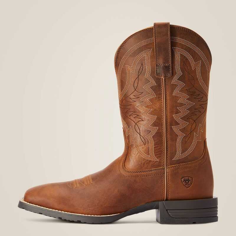 Ariat Hybrid Ranchwork Western Boot Brown | 843JHXMLD