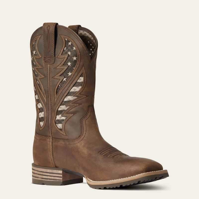 Ariat Hybrid VentTEK Western Boot Brown | 528NLWVHJ