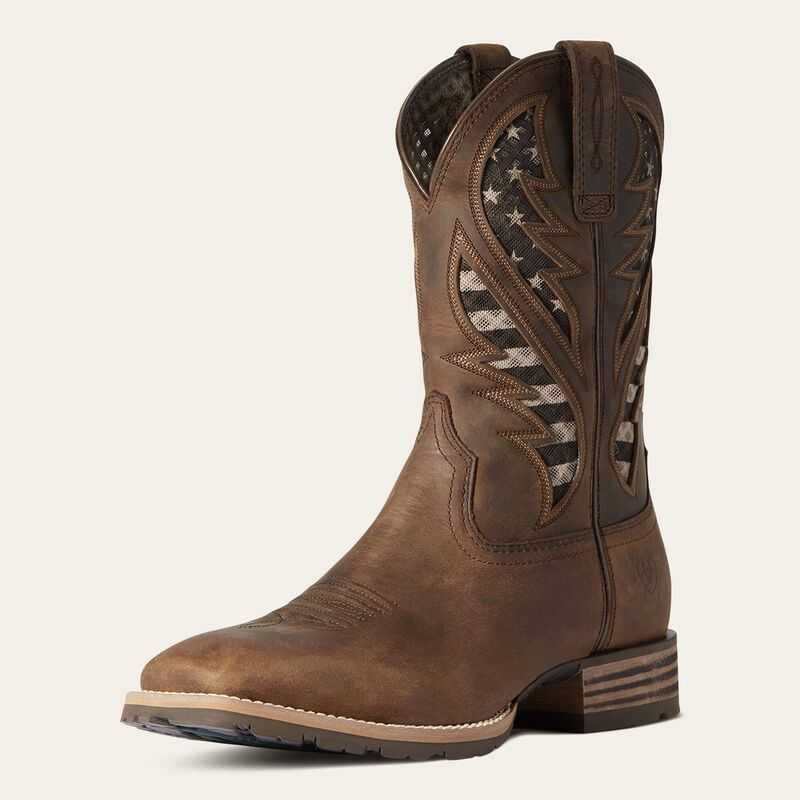 Ariat Hybrid VentTEK Western Boot Brown | 528NLWVHJ