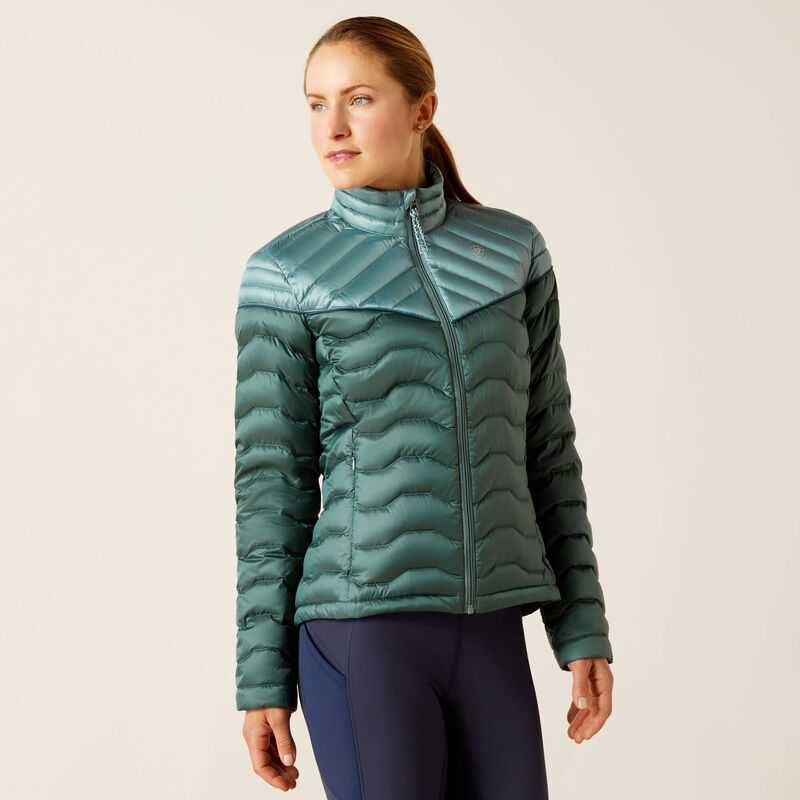 Ariat Ideal Down Jacket Silver Deep Green | 046GLWEVF