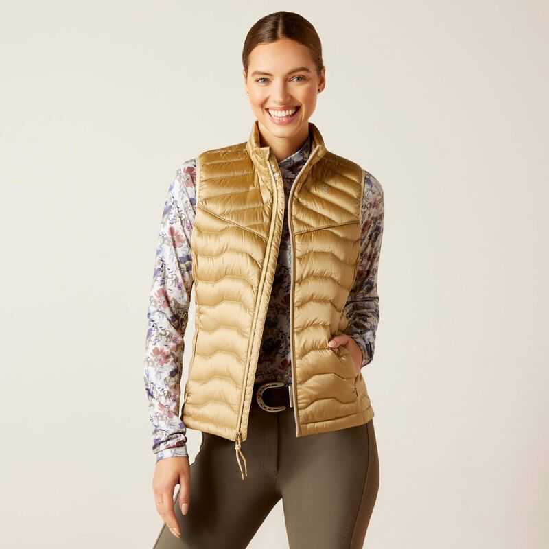 Ariat Ideal Down Vest Iridescent Fields Of Rye | 396YFZRNU