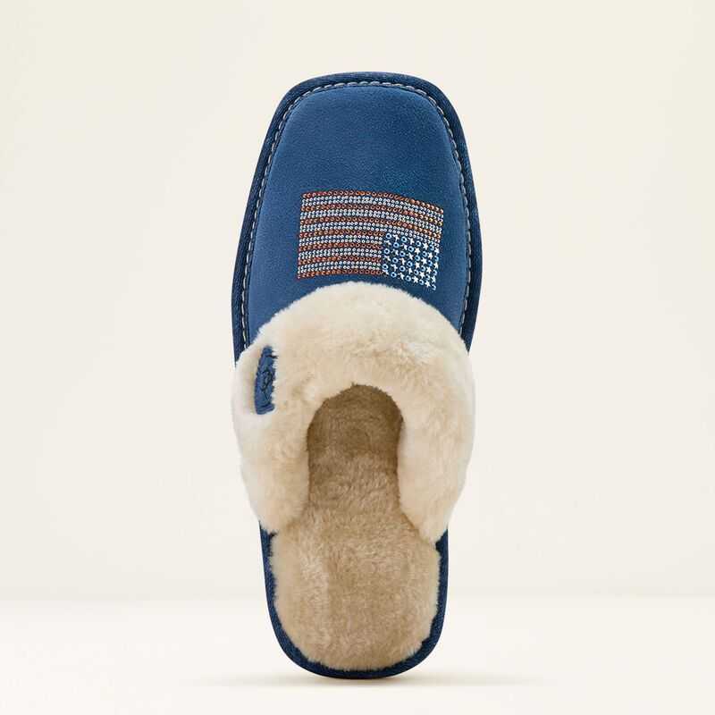 Ariat Jackie Square Toe Stack Slipper Blue | 127TPGZFM