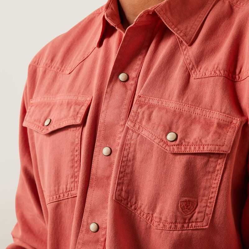 Ariat Jurlington Retro Fit Shirt Dark Red | 569DKMFYV