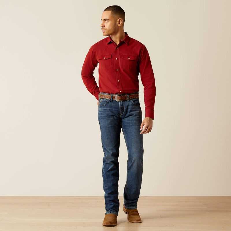 Ariat Jurlington Retro Fit Shirt Rosewood | 048ENISQO