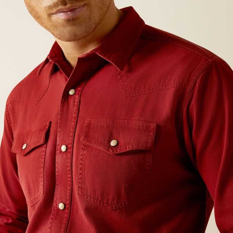 Ariat Jurlington Retro Fit Shirt Rosewood | 048ENISQO