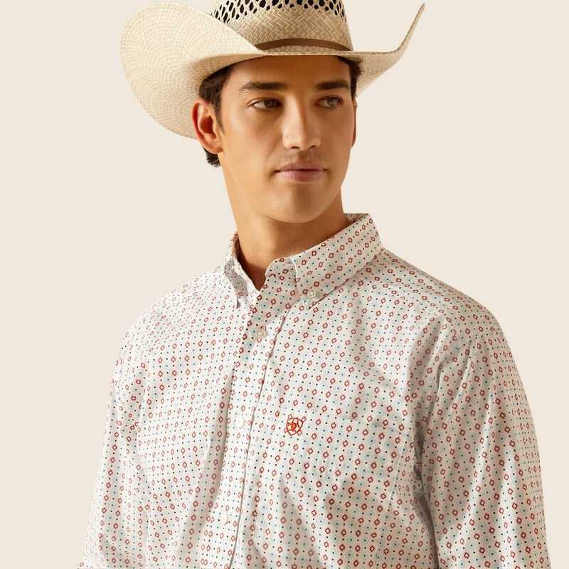 Ariat Kade Classic Fit Shirt White | 586PZLQYN