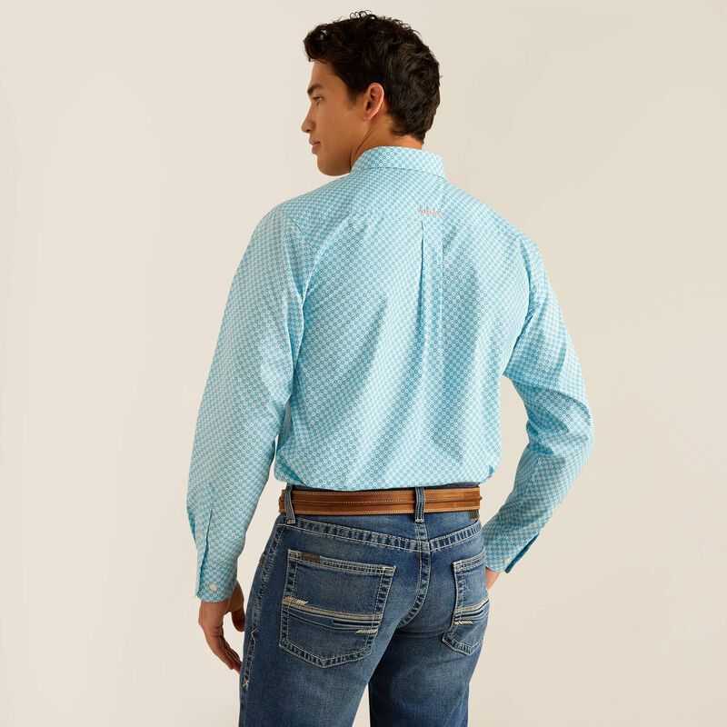 Ariat Kamron Fitted Shirt Blue | 329MHGUKQ