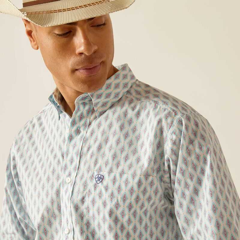 Ariat Kendrick Fitted Shirt White | 579HKXZSV