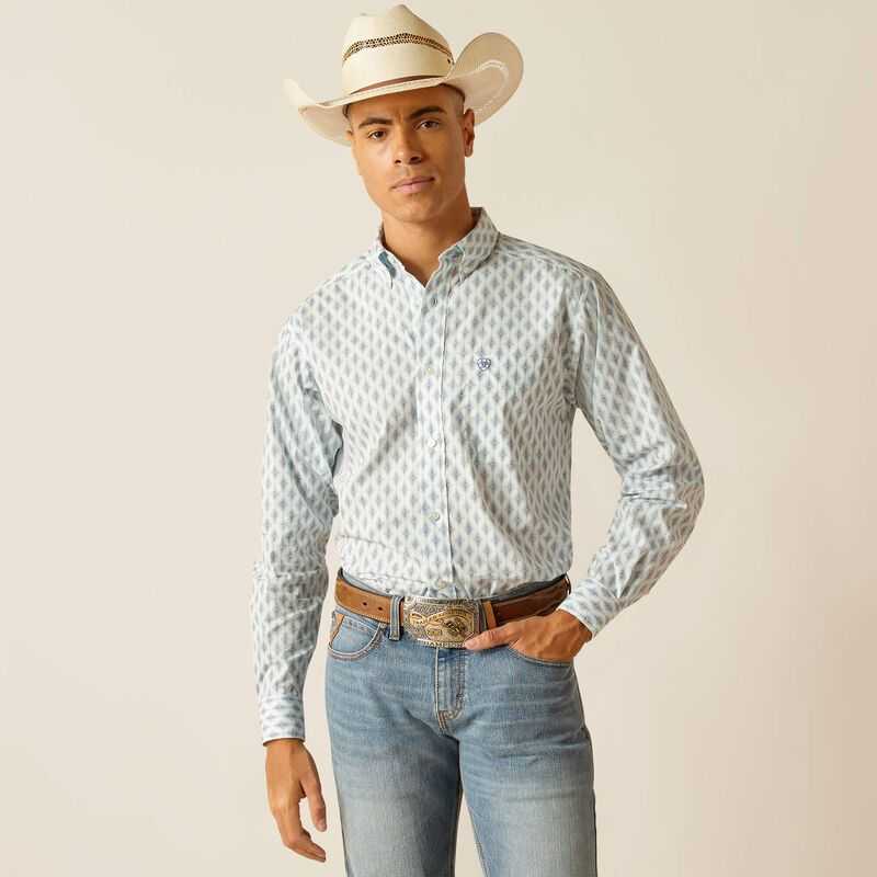 Ariat Kendrick Fitted Shirt White | 579HKXZSV