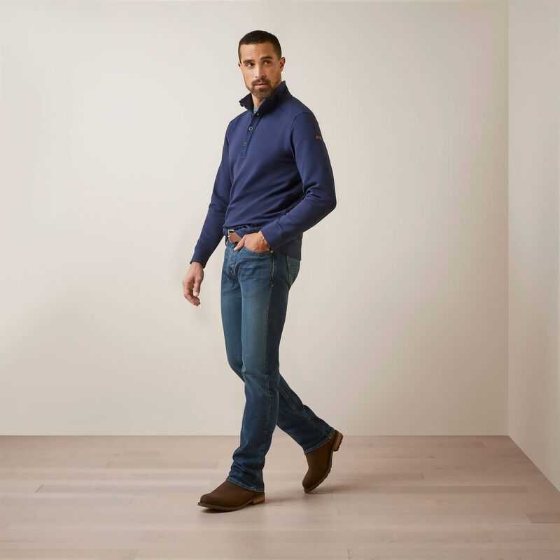 Ariat Kentfield Sweatshirt Navy | 980SHKDFJ