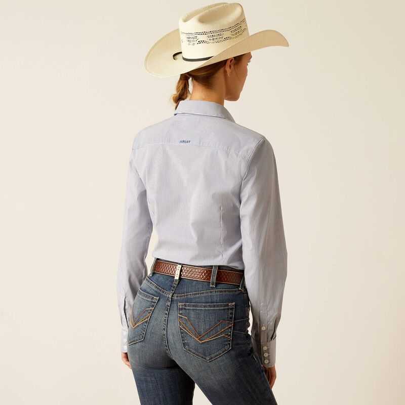 Ariat Kirby Stretch Shirt Blue | 596ALCHTF