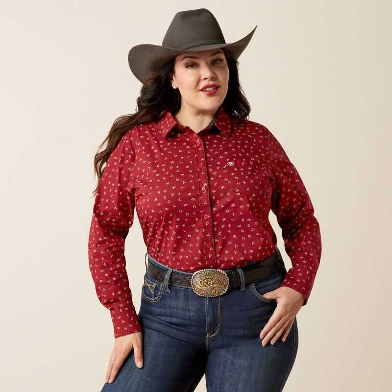 Ariat Kirby Stretch Shirt Cattle Brand | 928TILEPQ