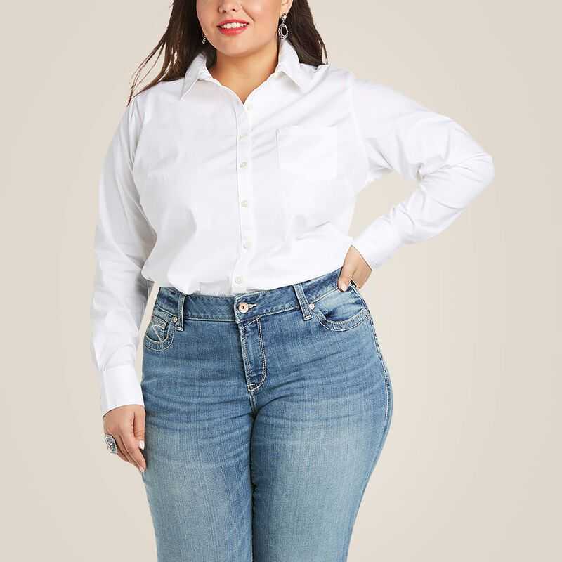 Ariat Kirby Stretch Shirt White | 079PLHJME