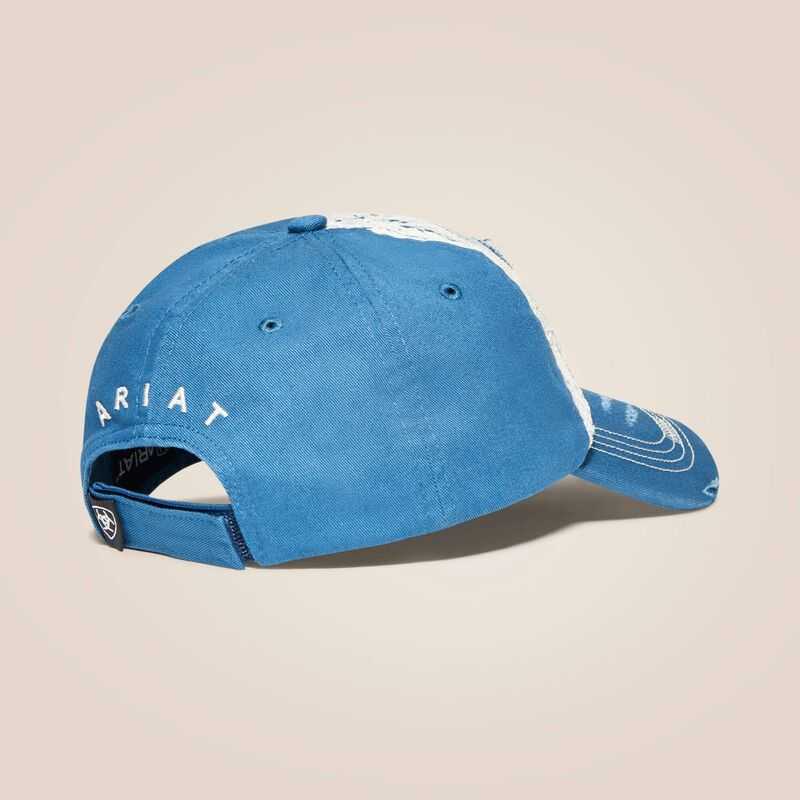 Ariat Lace Logo Velcro Back Cap Blue | 186ZIVTMG