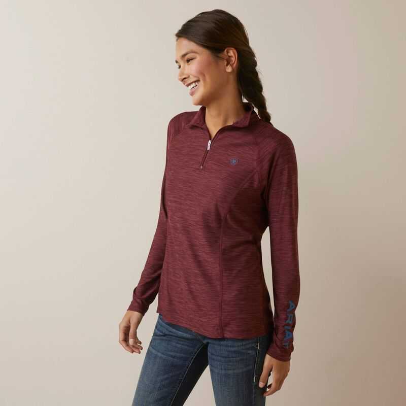 Ariat Laguna 1/4 Zip Top Brown | 957LOFWPB