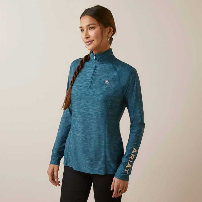 Ariat Laguna 1/4 Zip Top Reflecting Pond | 960JMKAXG