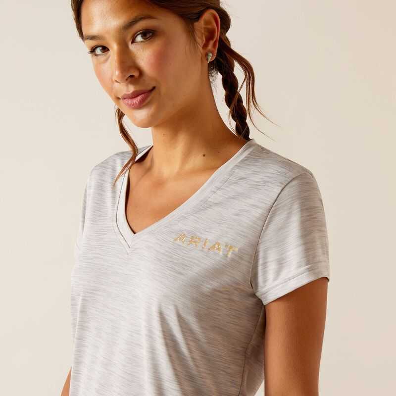 Ariat Laguna Logo Top Grey | 625OLCBDV