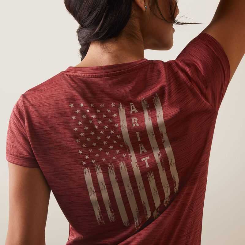 Ariat Laguna Patriot T-Shirt Burgundy | 465GELQYH