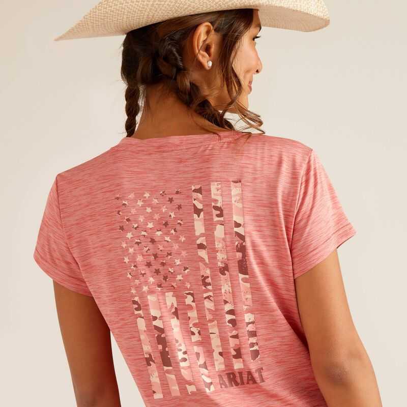 Ariat Laguna Patriot T-Shirt Rose | 234WRKLVU