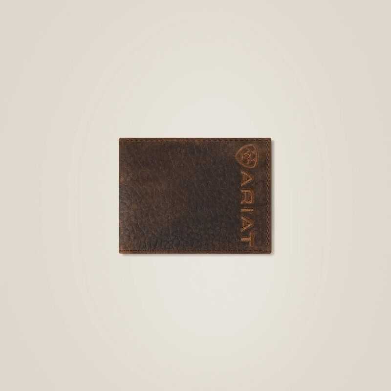 Ariat Large Logo Bifold Wallet Brown | 974RPNZWY