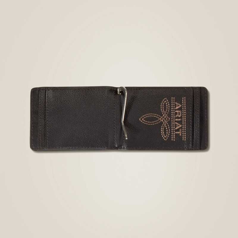 Ariat Large Logo Clip Wallet Brown | 601FQRXAG