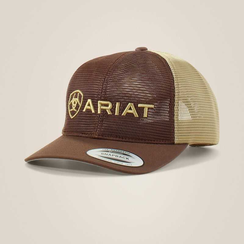 Ariat Large embossed lgoo mash cap Brown | 014XPTVYW