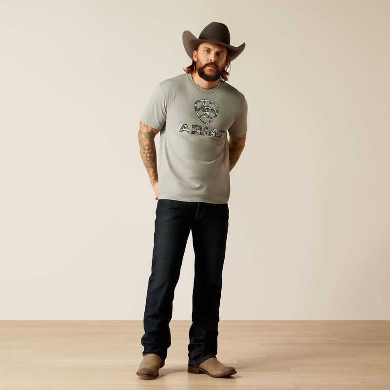 Ariat Liberty USA Digi Camo T-Shirt Grey | 896NVLQMF