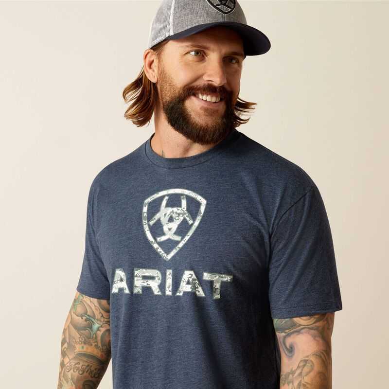 Ariat Liberty USA Digi Camo T-Shirt Navy | 612IQDJTU